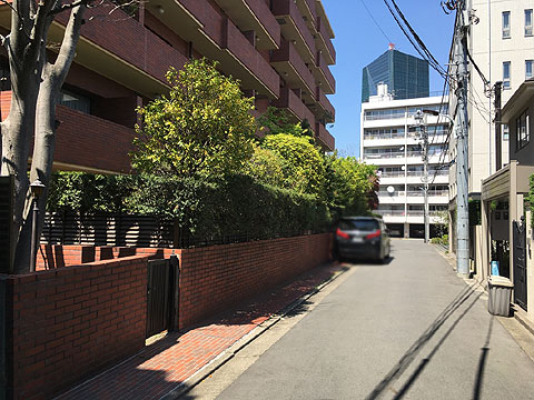 現地外観写真　側道奥からの外観１