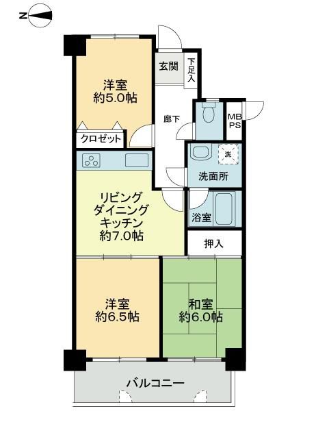 ライオンズマンション坂出京町 2階3dk Mhf 大京穴吹不動産