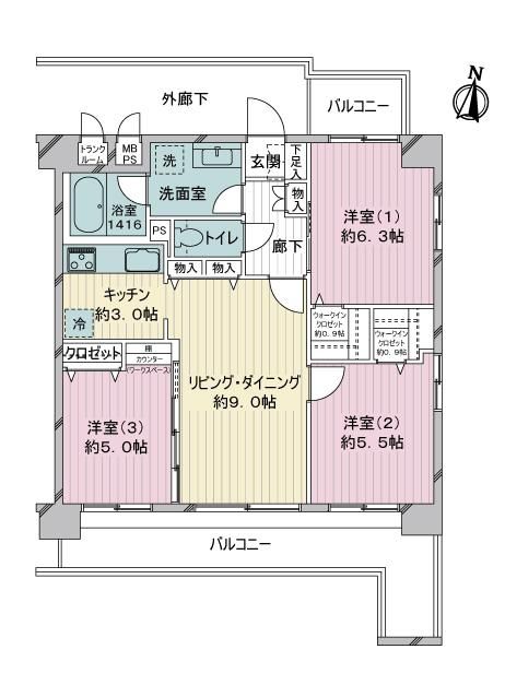 ライオンズマンション南越谷 4階3ldk Mhf 大京穴吹不動産