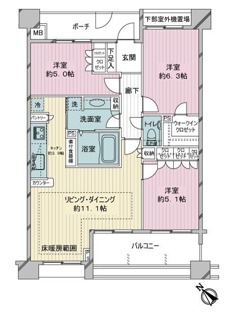 グローリオ成増赤塚公園 3階3ldk Mhf 大京穴吹不動産