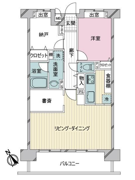 フローレンスパレス十日市場２ 2階1ldk S 納戸 Mhf401 大京穴吹不動産