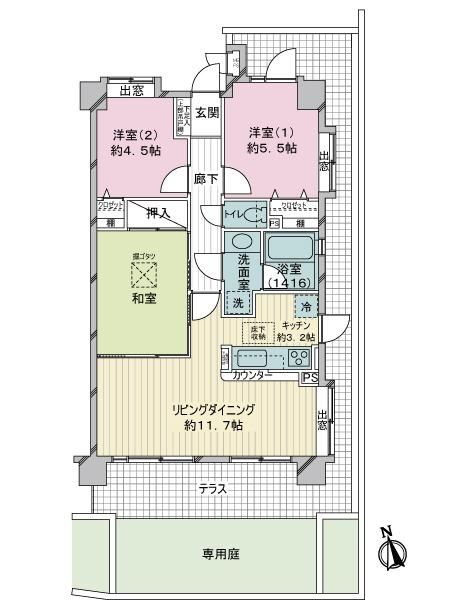 ライオンズマンション武蔵小金井中町 1階3ldk Mhf 大京穴吹不動産