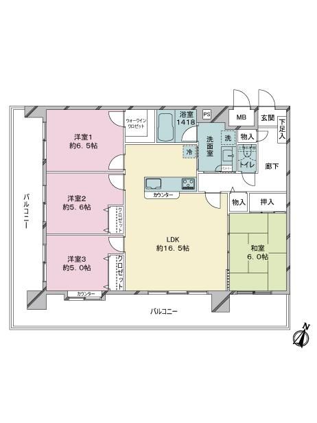 ライオンズマンション六ツ門第2 7階4ldk Mhf 大京穴吹不動産 ライオンズマンション六ツ門第2 7階4ldk Mhf 大京穴吹不動産