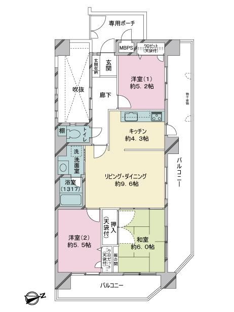 ライオンズマンションハンビー北谷 5階3ldk Mhf436 大京穴吹不動産