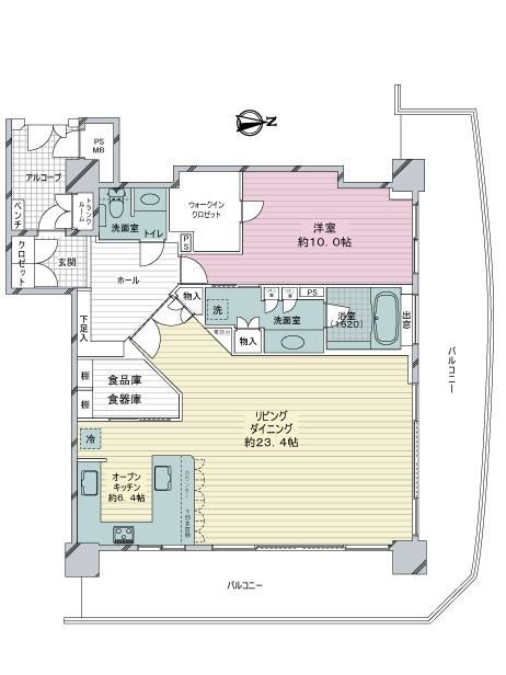 ライオンズタワー仙台広瀬 32階1LDK｜仙台市青葉区の中古マンション 