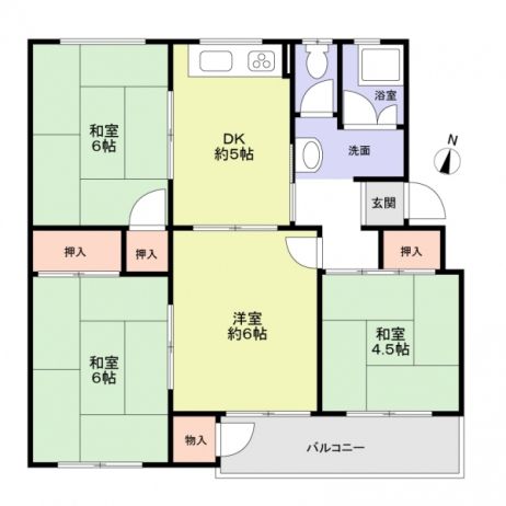 高倉台１０団地４４号棟 4階4dk Oaf879 大京穴吹不動産