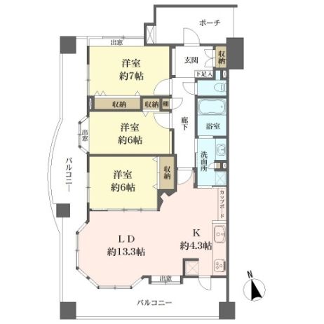 レクセルマンション石神井公園第２ 3階3ldk Oaf 大京穴吹不動産