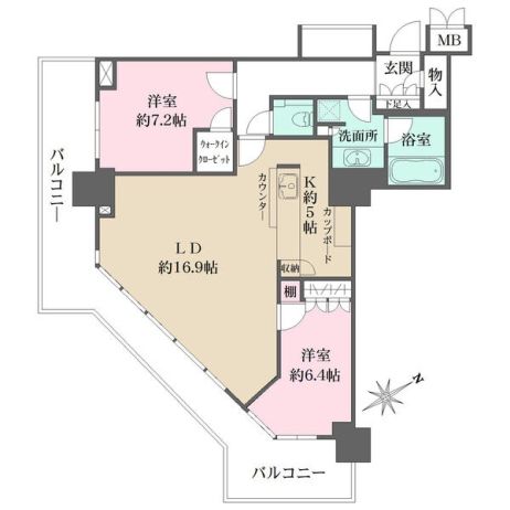 アーバンライフ神戸三宮ザ タワー 22階2ldk Oag 大京穴吹不動産