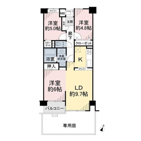 シティパル松戸元山 1階2LDK|松戸市の中古マンション購入【OAI08536