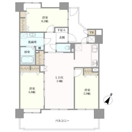 クレア様お取り置き中 クレアガーデン高須 12階3LDK｜広島市西区の中古マンション購入