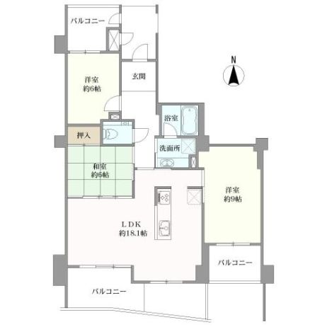 アイランドシティ・アクアコートⅠ区2番館 2階3LDK｜福岡市東区