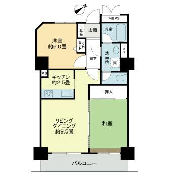 ライオンズマンション琴似八軒 2階2LDK|札幌市西区の賃貸マンション