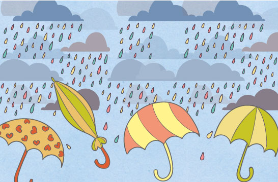 傘をささない沖縄人