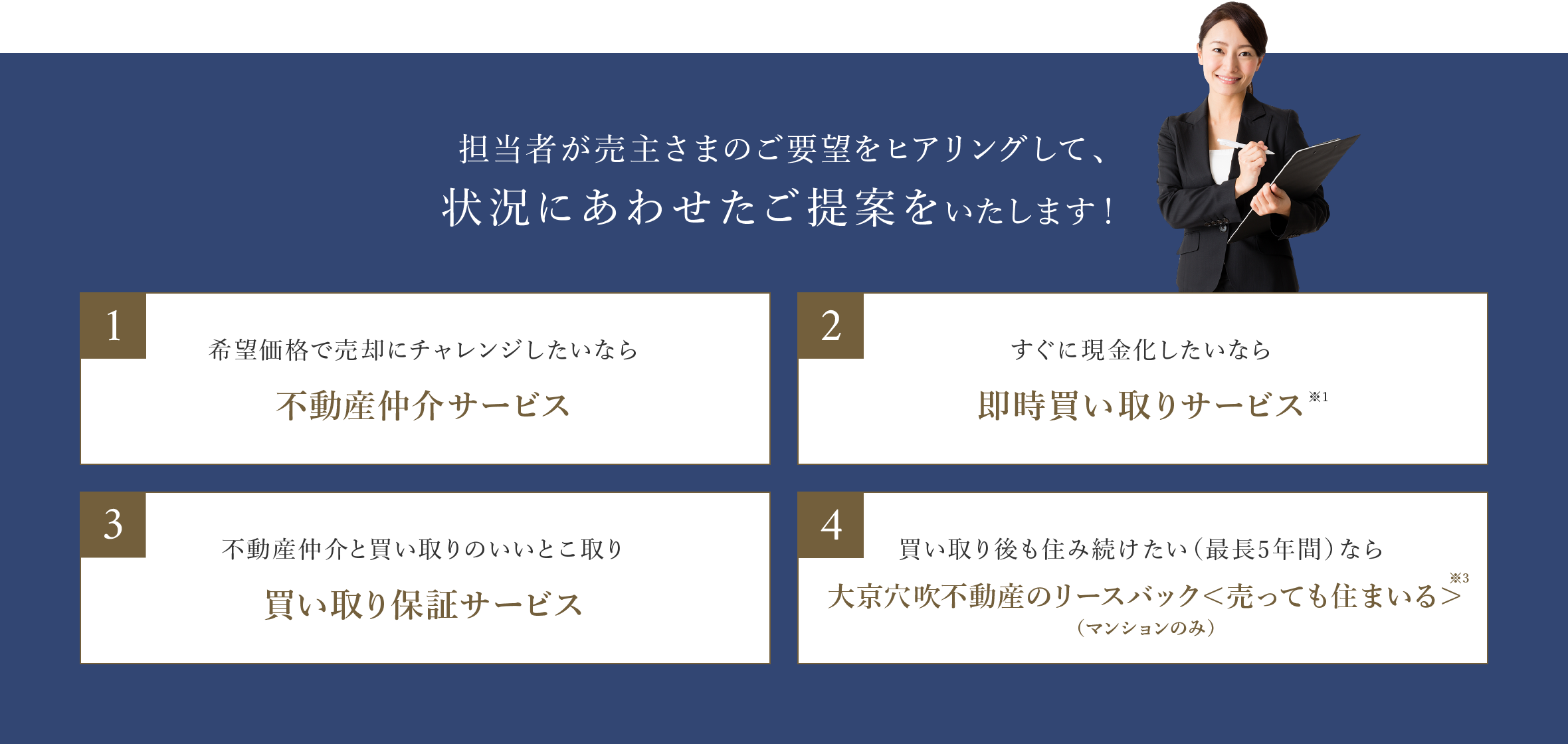最適なご提案をいたします!