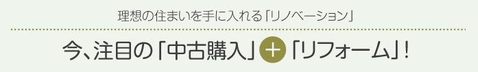 理想の住まいを手に入れる「リノベーション」 今、注目の「中古購入」+「リフォーム」!